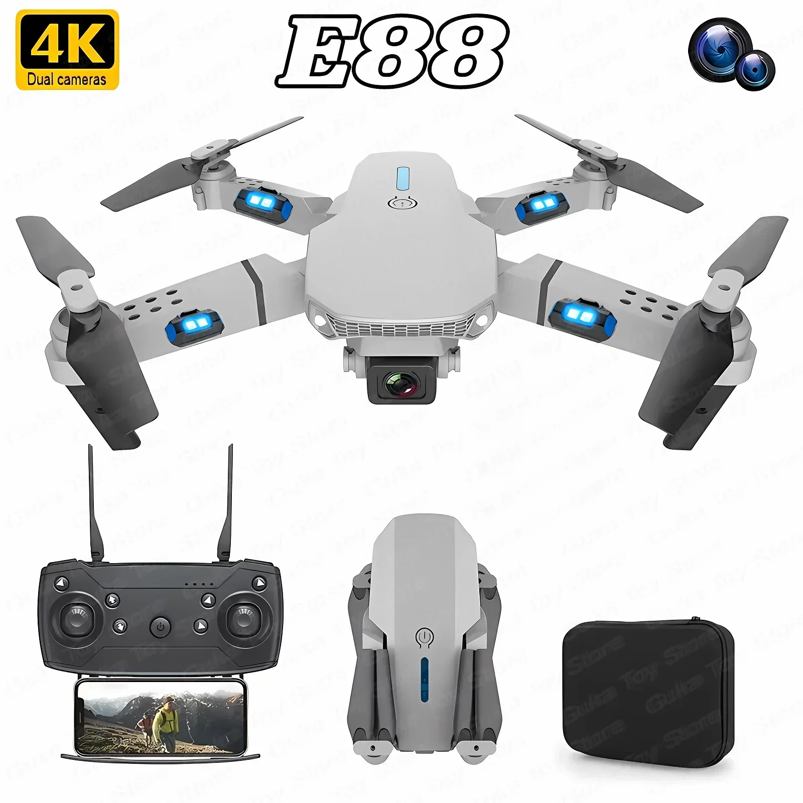 Drone Cinematic - E88 프로 와이파이 FPV 드론, 광각