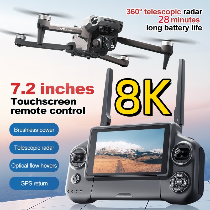8K 3축 짐벌 브러시리스 7.2인치 터치스크린 FPV - Drone Cinematic 리뷰 및 가격