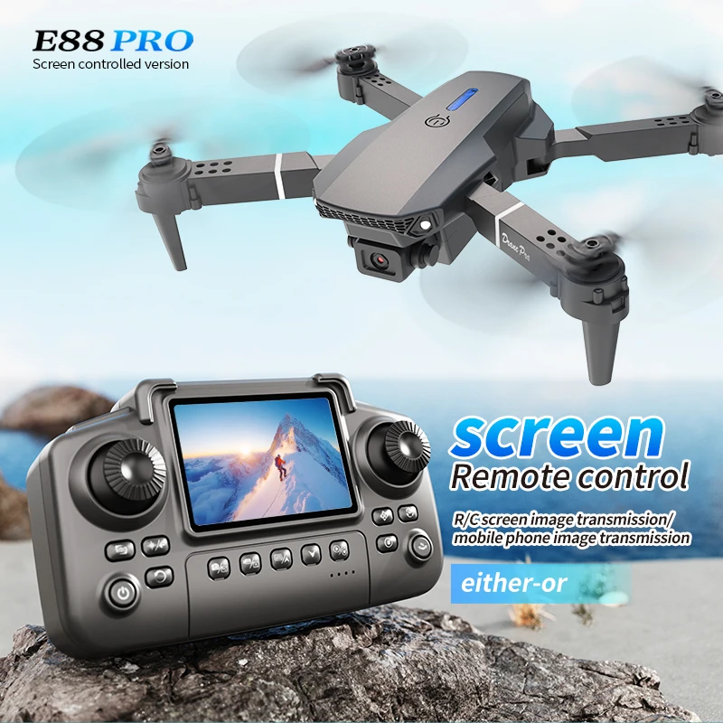 전문 E88 프로 드론 스크린 8K HD 카메라 WiF - Drone Surveying 리뷰 및 가격