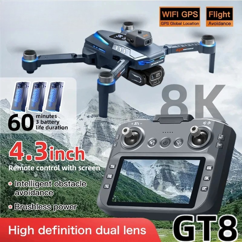 오리지널 GT8 드론 8K 전문가용 듀얼 카메라 GPS - Drone Multispectral 리뷰 및 가격
